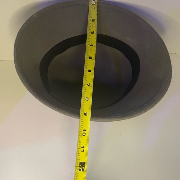 Womans Vintage Scala Collezione Grey Wool Hat with Leopard Cheetah Print band - Picture 3 of 4